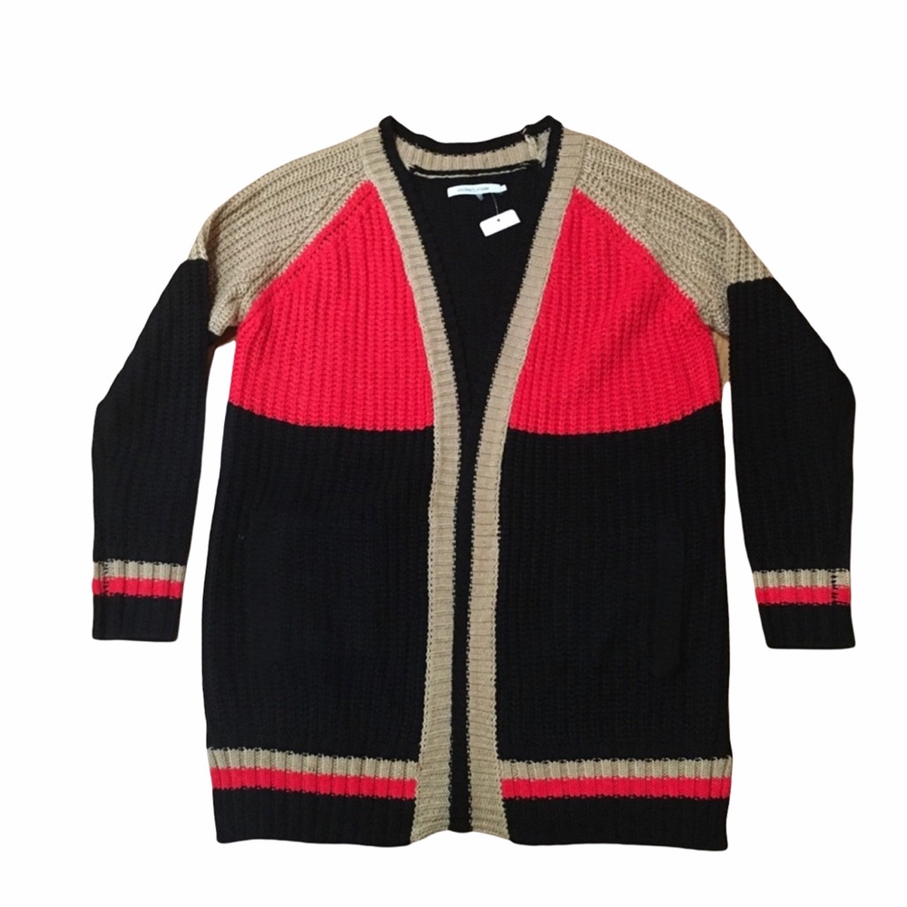Evereve Stitches and Stripes Open Cardigan S